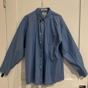 L.L. Bean Men’s Dress Button Down Shirt - Blue - Wrinkle Free Material